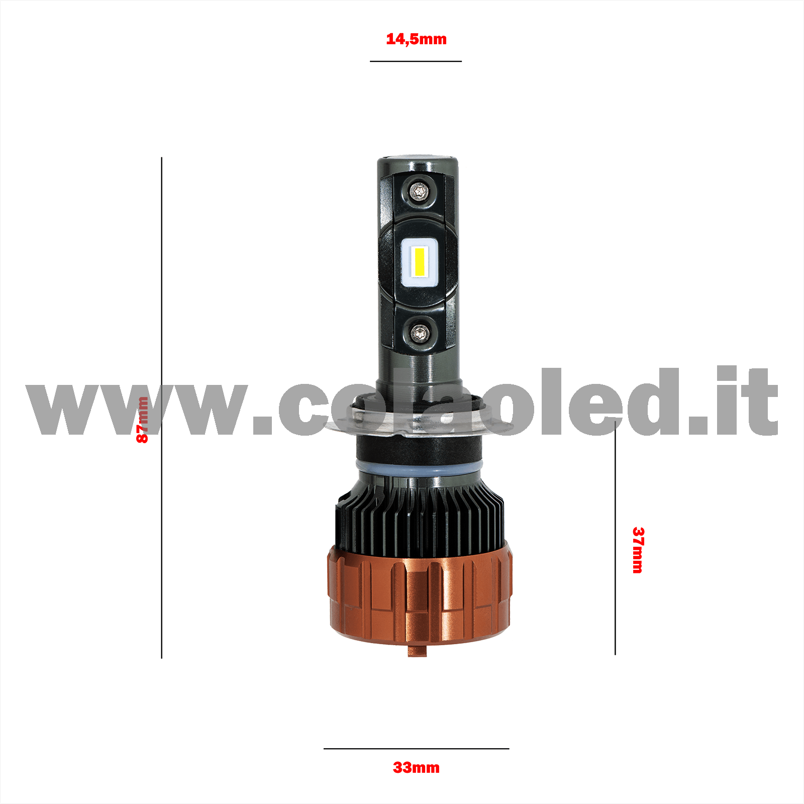 H7 12000LM KIT LED 1 LAMPADA BIANCO LATTE SOSTITUTIVA ALOGENA ULTRA PICCOLO 50W PROGETTO MICRO POWER LUCE BIANCA FARO H7 - immagine 8