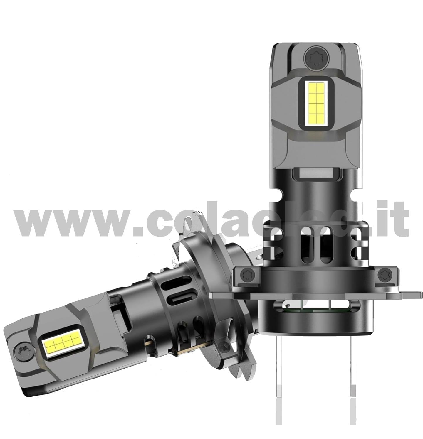 H7 20000LM 5800K KIT LED 12V SENZA FILO CANBUS 2 LAMPADE BIANCO FREDDO 110W KIT LED CONNESSIONE DIRETTA SENZA FILO COLAOLED CANBUS Plug and play CON VENTOLA H7