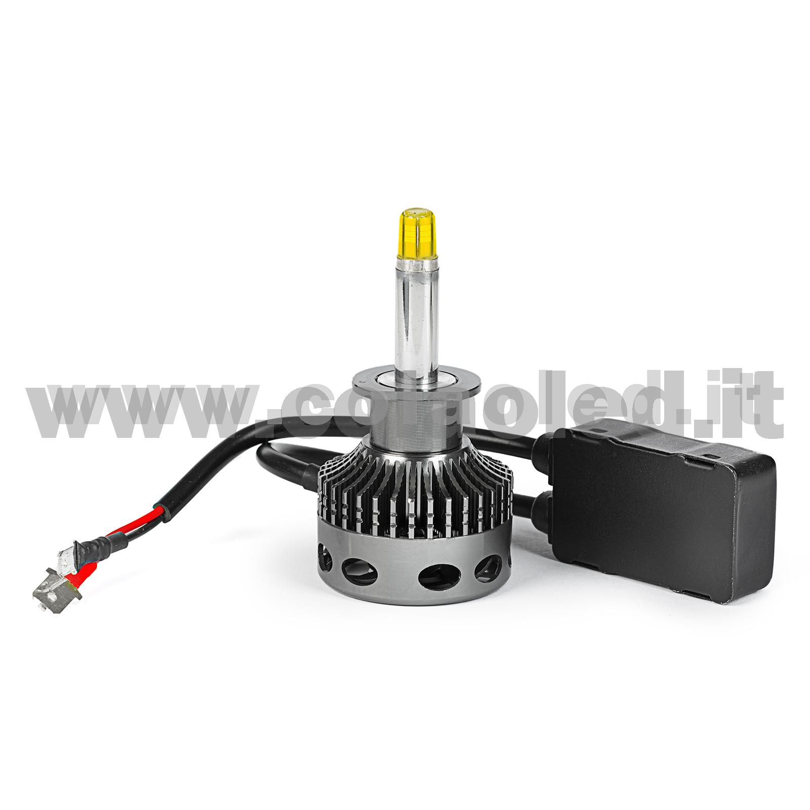 H1 30000LM 5800K MONO LED KIT LED 12V CANBUS 2 LAMPADE LED BIANCO FREDDO 120W KIT LED COLAOLED CANBUS MONOLED H1 - immagine 2