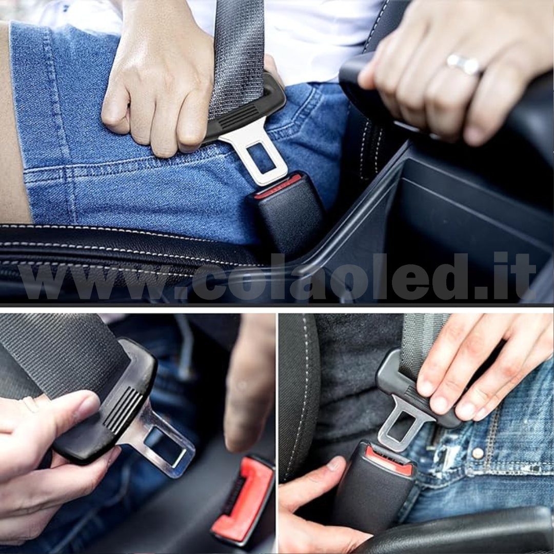 2 Clip ricambi cintura per auto accessori camion e camper cancio sotituzione cinture di sicurezza 2 ganci ricambio - immagine 3