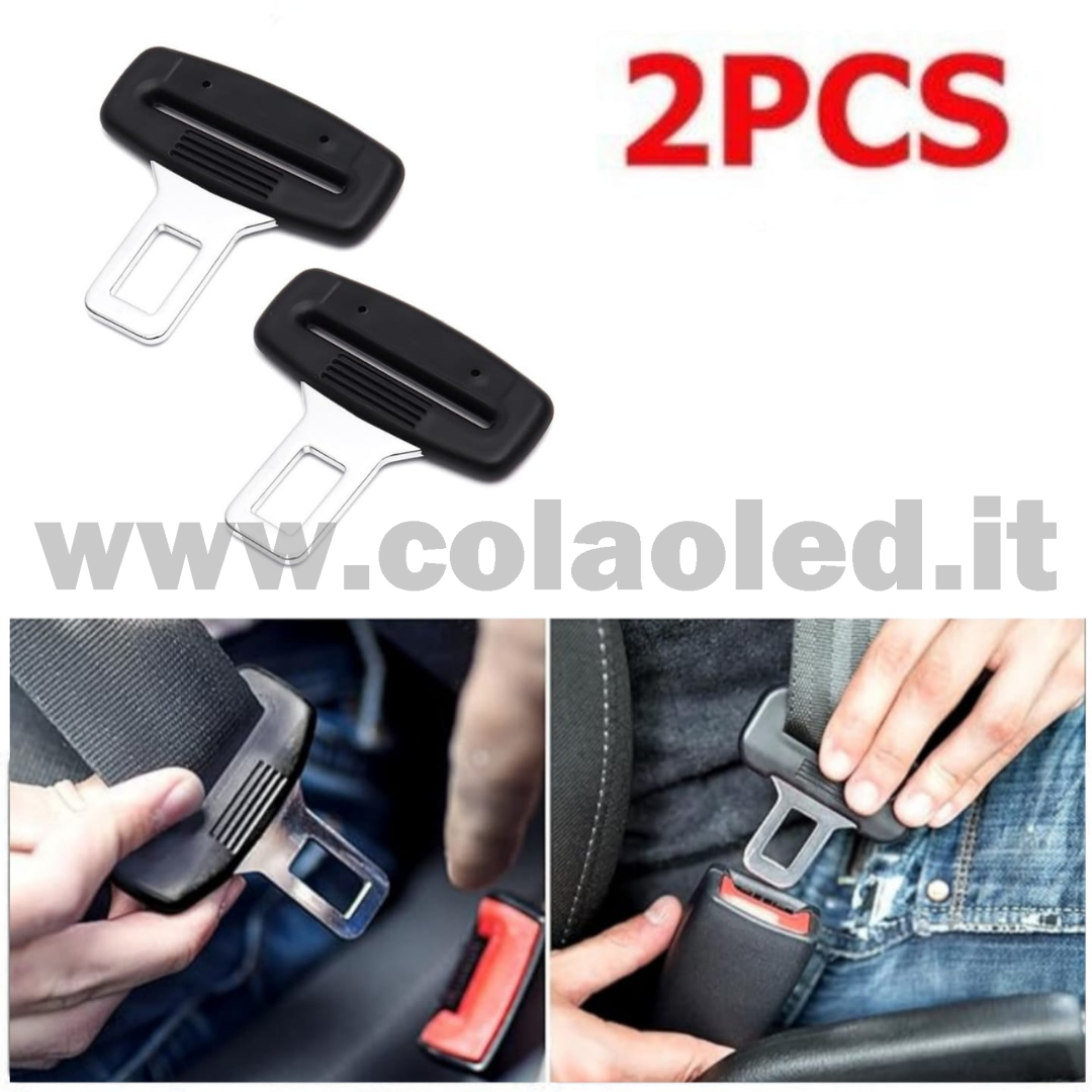 2 Clip ricambi cintura per auto accessori camion e camper cancio sotituzione cinture di sicurezza 2 ganci ricambio - immagine 2