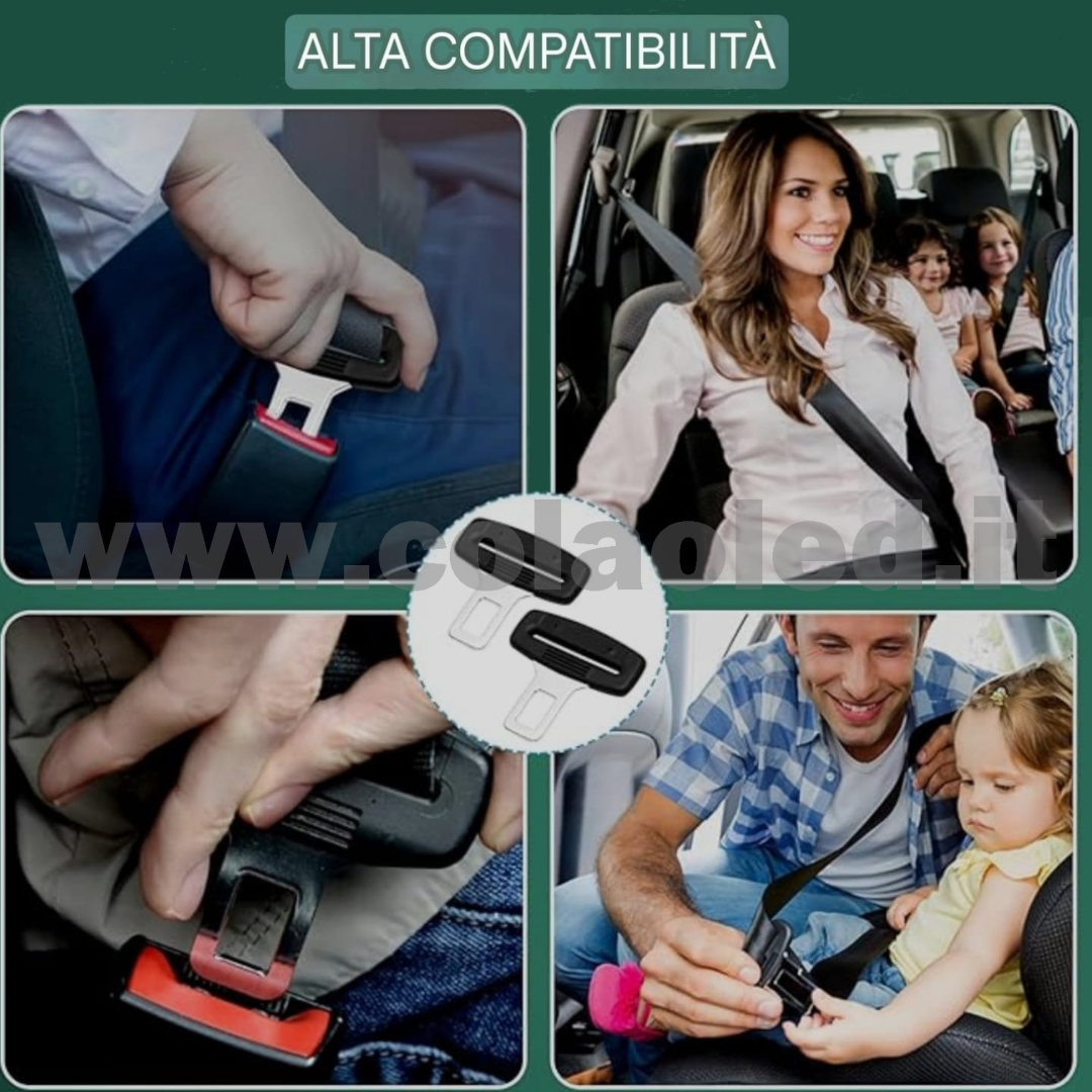 2 Clip ricambi cintura per auto accessori camion e camper cancio sotituzione cinture di sicurezza 2 ganci ricambio - immagine 5