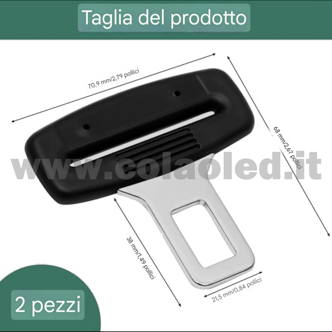 2 Clip ricambi cintura per auto accessori camion e camper cancio sotituzione cinture di sicurezza 2 ganci ricambio - immagine 6