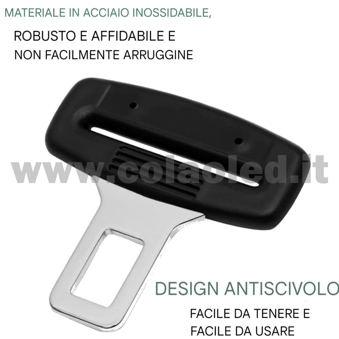2 Clip ricambi cintura per auto accessori camion e camper cancio sotituzione cinture di sicurezza 2 ganci ricambio - immagine 7