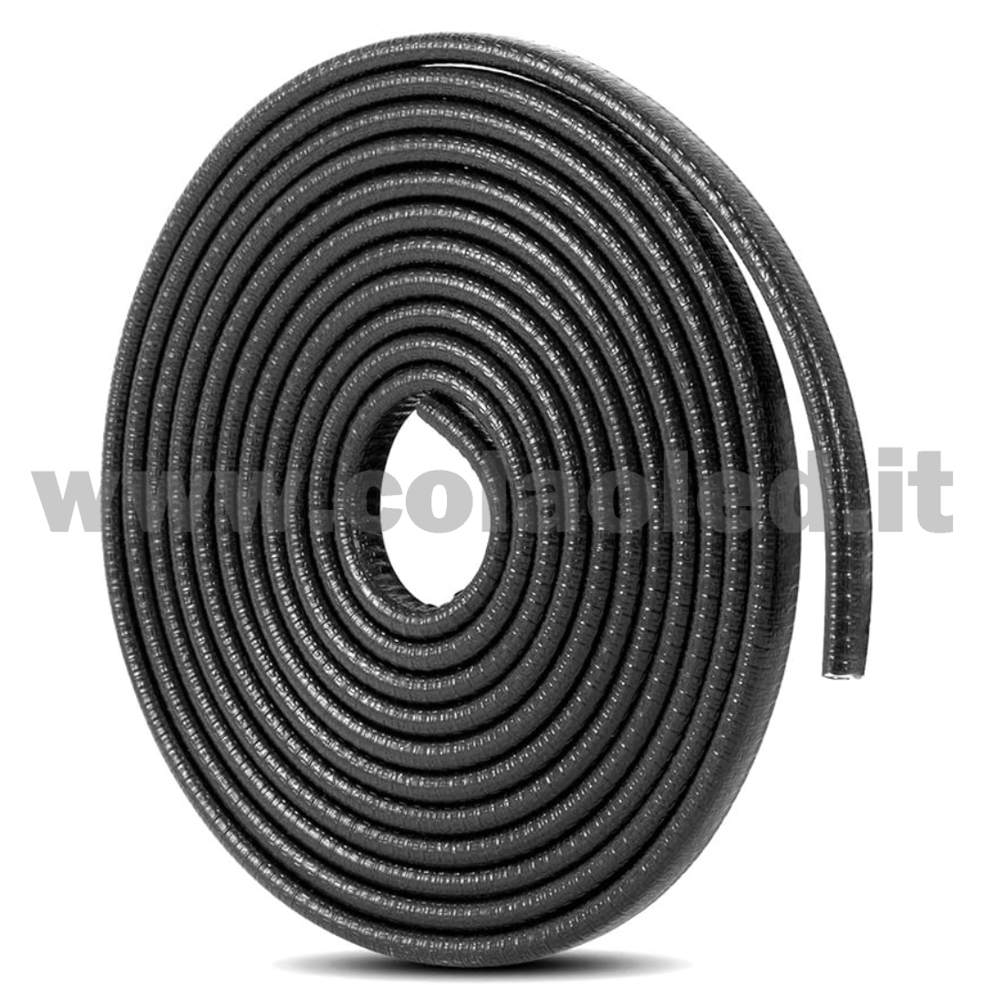 Protezione per Bordo 5m portiera Auto Forma a U Bordi AntiGraffio Auto Strisce di Protezione urti apertura porta bordino 5 metri Nero