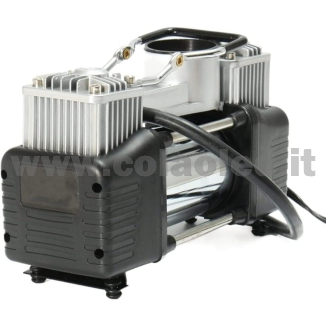 Mini compressore 25hp 2 pistoni 150 psi portatile gonfiatore pneumatico presa accendi sigari ruote auto moto bici camion pneumatici 220v con filo - immagine 3