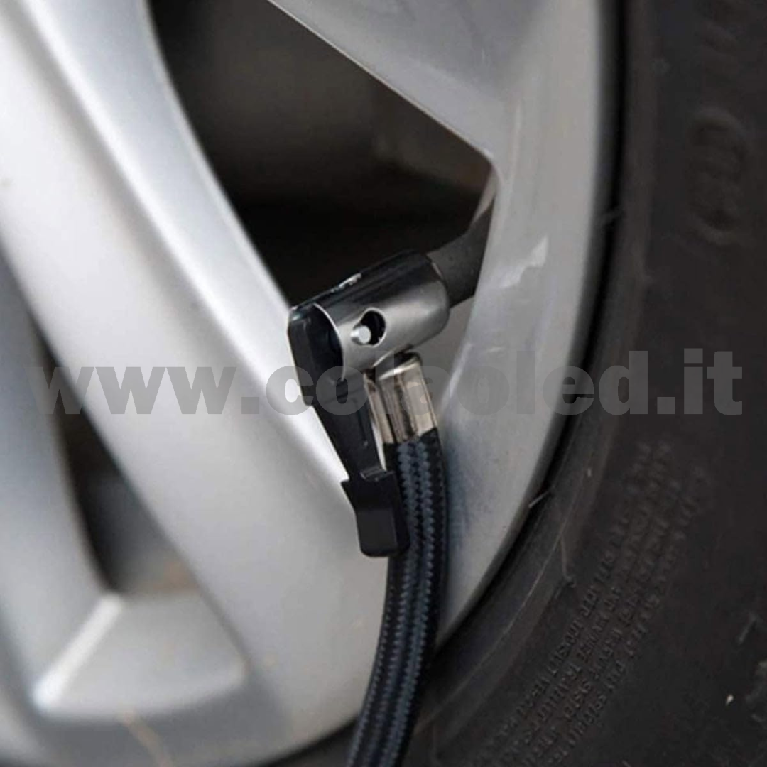 Mini compressore 250 psi portatile gonfiatore pneumatico presa accendi sigari ruote auto moto bici camion pneumatici 12v con filo - immagine 6