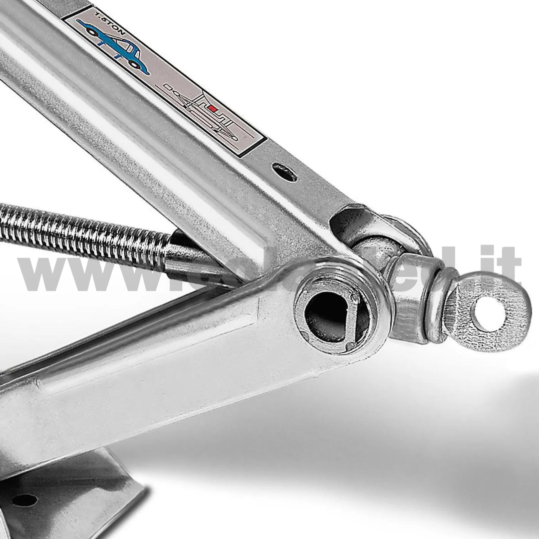Sollevatore pantografo auto martinetto a forbice universale 1500kg cric con manovella automobili - immagine 3