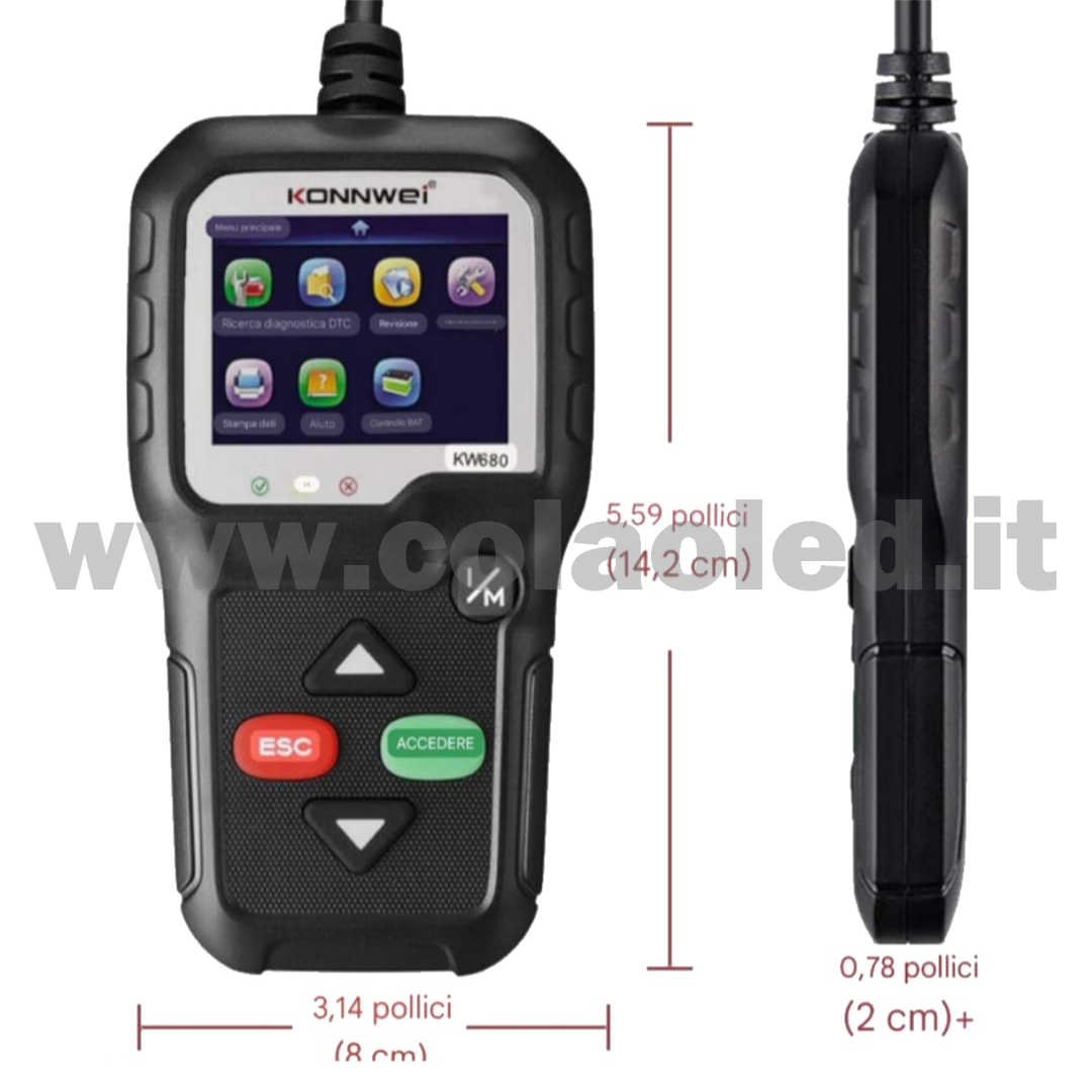 Tools scanner Diagnosi Auto KW680 elimina avarie quadro Professionale per Attivazione Riapprendimento di Tutti i Sensori TPMS MX-Sensori apprendimento stato batteria lettore di codici di errore del motore dell'autoerrori per progamma e strumento aggiornabile gratuito - immagine 5