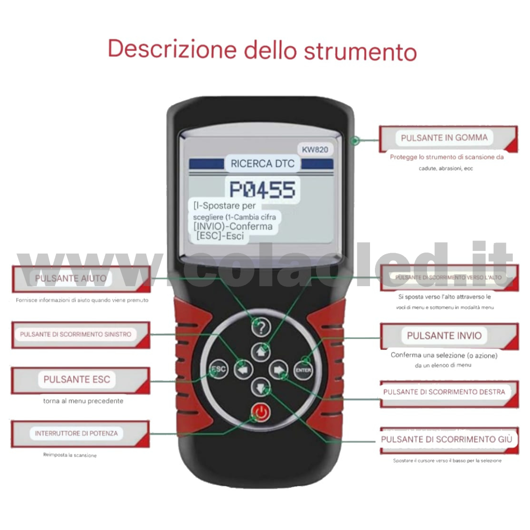 Tools scanner Diagnosi Auto KW820 elimina avarie quadro Professionale per Attivazione Riapprendimento di Tutti i Sensori TPMS MX-Sensori apprendimento stato batteria lettore di codici di errore del motore dell'autoerrori per progamma e strumento aggiornabile gratuito - immagine 3