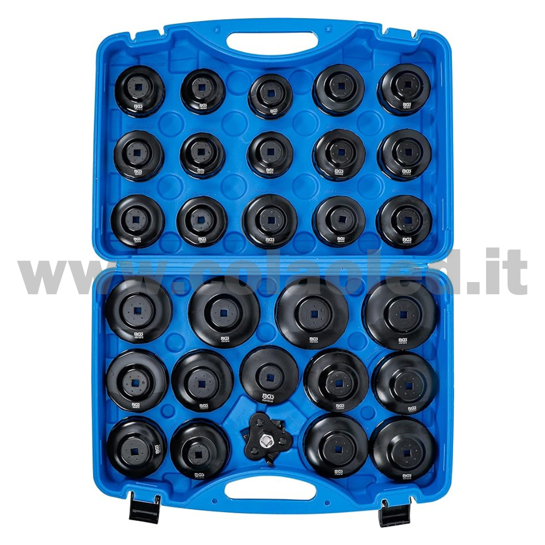 set di tappi per filtro dell'olio in alluminio chiave per filtro dell'olio 31 pezzi strumento per filtro dell'olio vassoio di raccolta dell'olio strumento universale - immagine 2