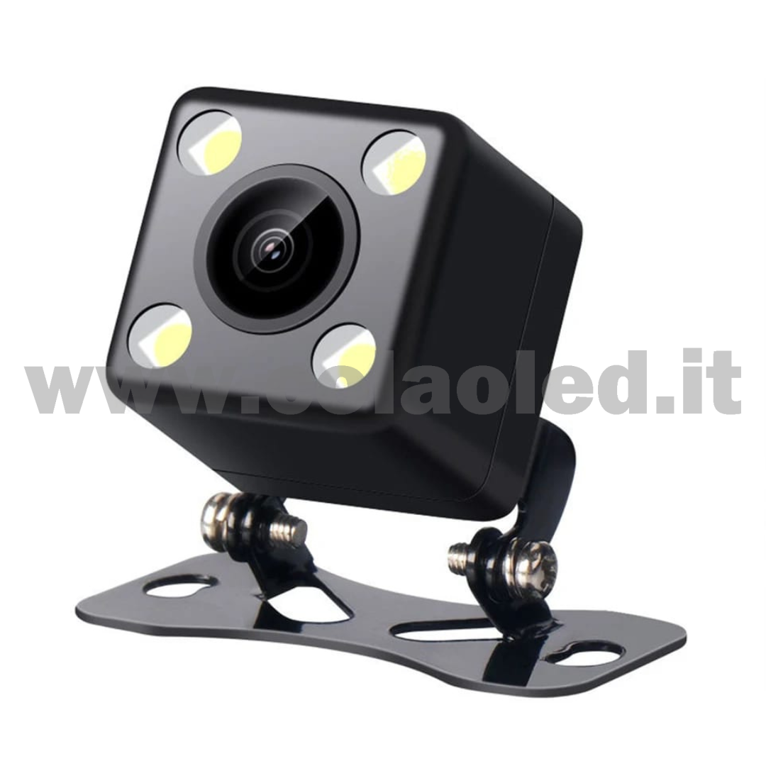 Telecamera retromarcia auto camper camion 12v con fili Full hd 420 TVL e led visione notturna