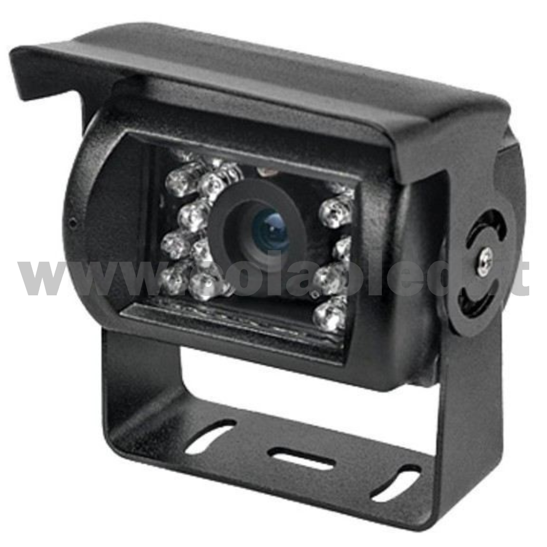 Telecamera Retromarcia infrarossi Ccd per auto e furgoni - Colore Nero